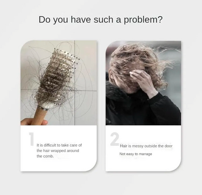 Self Easy Clean Hair Brush One Pull Clean Hair Brush Hair Dressing Comb Anti-Static Massage Comb