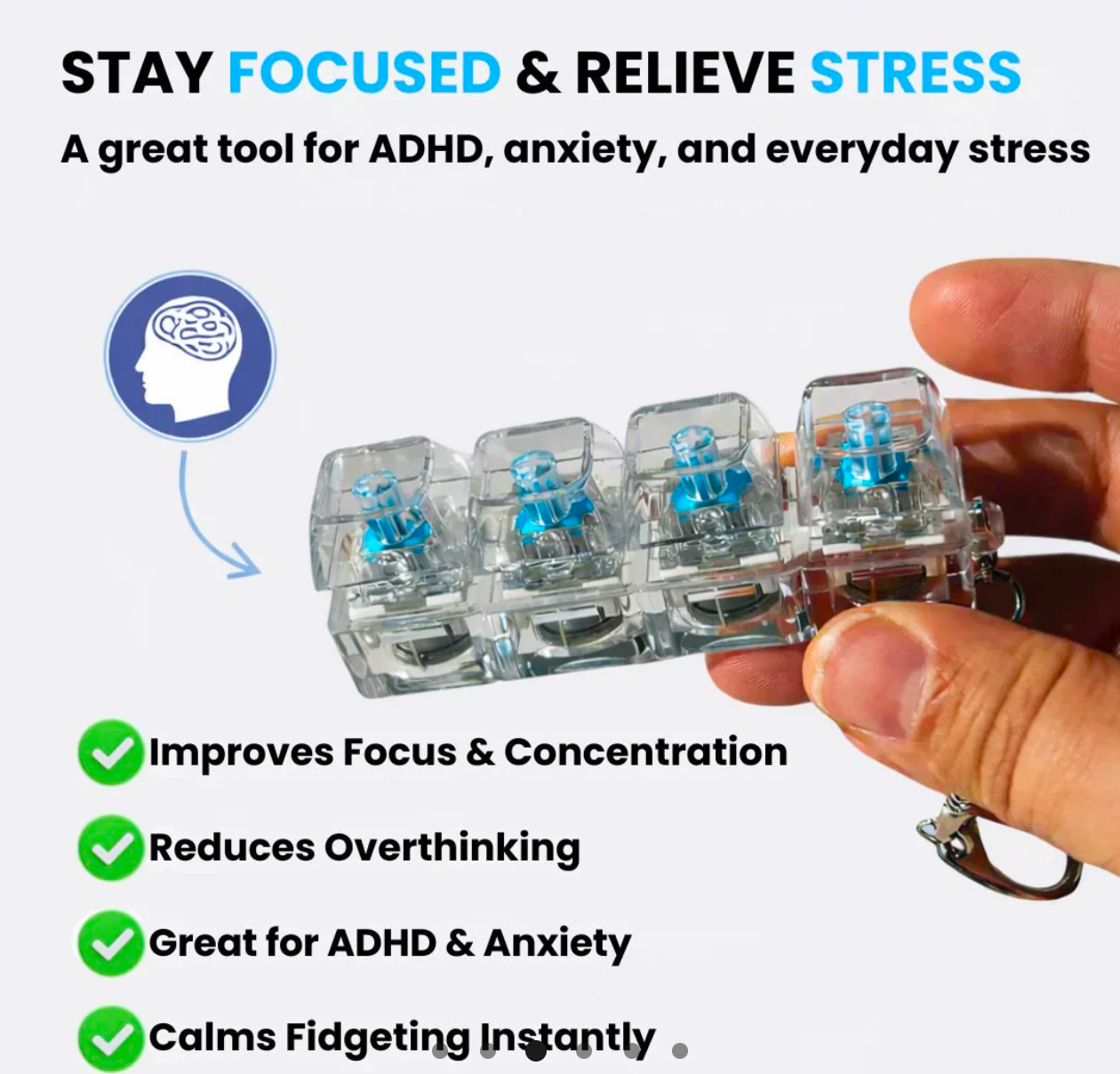 Keyboard Fidget Keychain